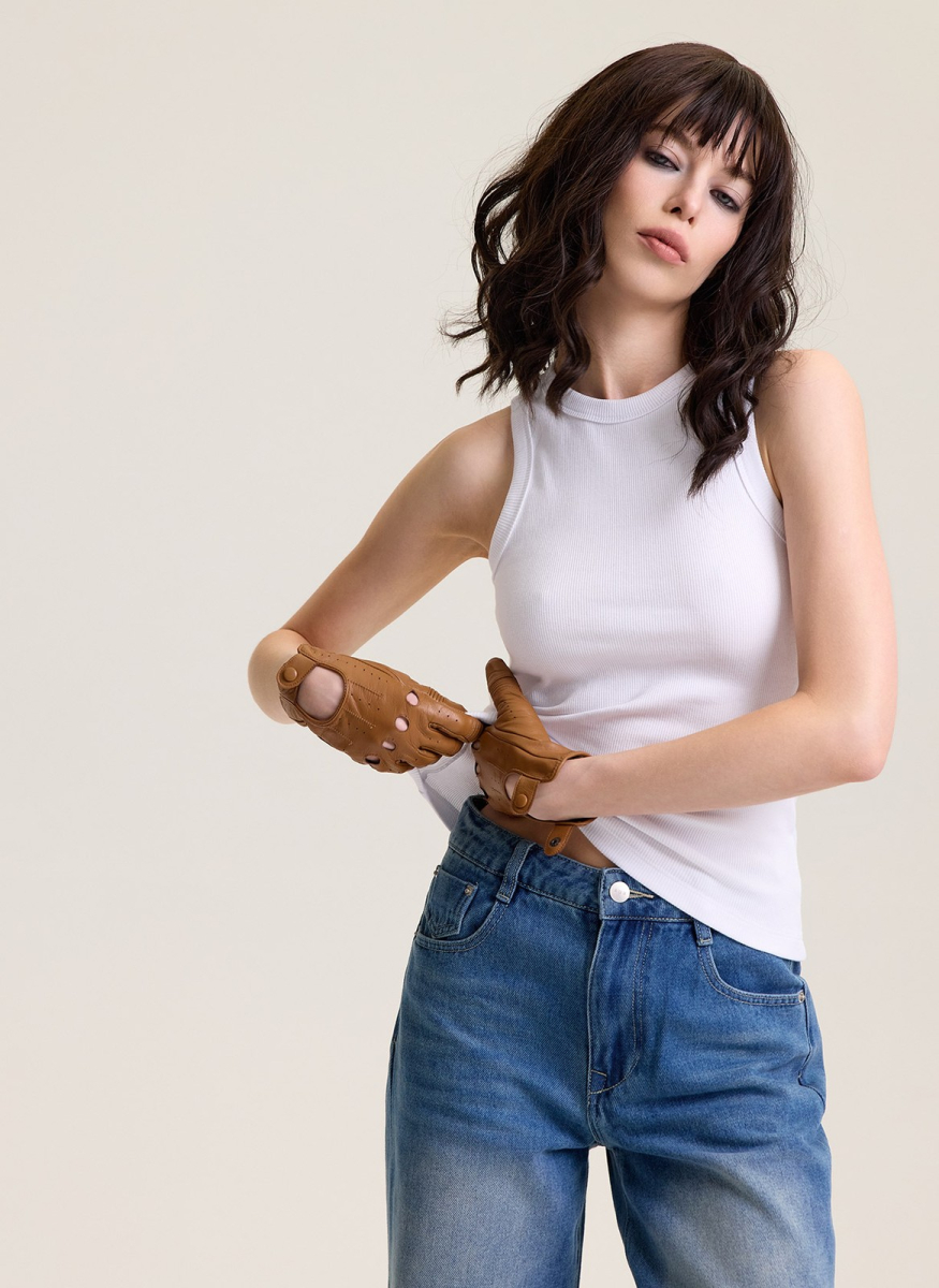 Майка в рубчик ALL WE NEED, цвет: белый,  купить онлайн