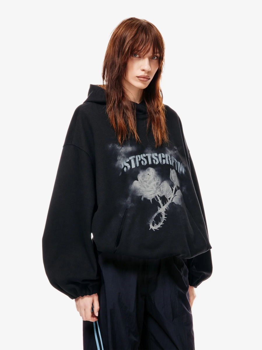 Худи оверсайз с принтом p.p.s., цвет: Черный, 1046.00.00.BLK купить онлайн