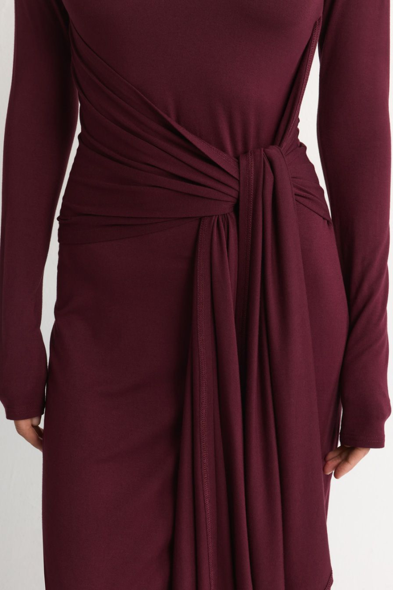 Платье-миди TOPTOP, цвет: Бордовый, TT.011.18490.330 купить онлайн