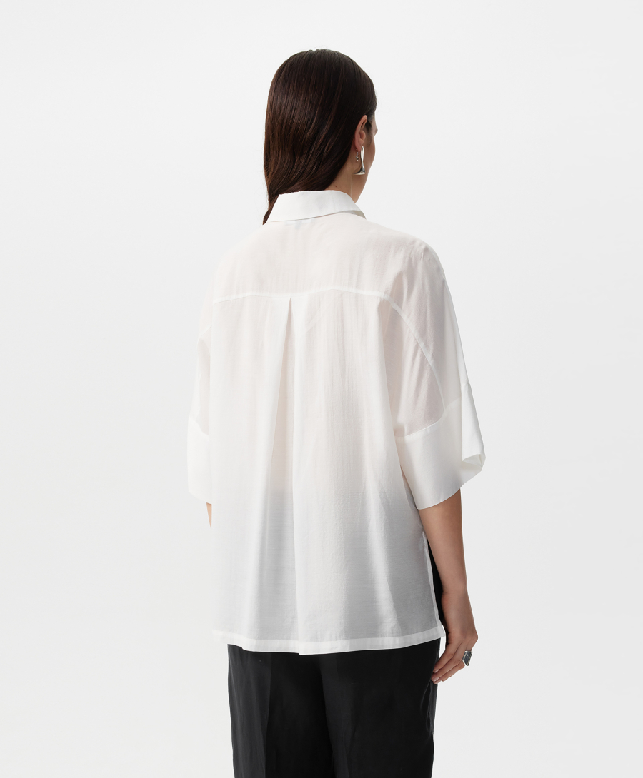 Блузка с коротким рукавом оверсайз GLVR, цвет: белый, 126G21GAC2227 купить онлайн