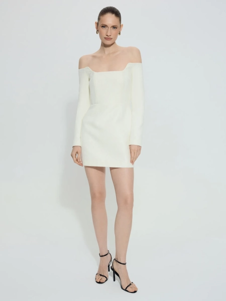 Платье с открытой линией плеч ANNA PEKUN, цвет: белый, 20.2593.100 купить онлайн