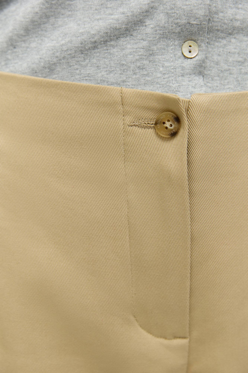 Брюки из итальянского хлопка AROUND, цвет: бежевый, 2816_46W01 купить онлайн