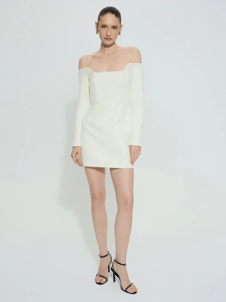 Платье с открытой линией плеч ANNA PEKUN, цвет: белый, 20.2593.100 купить онлайн