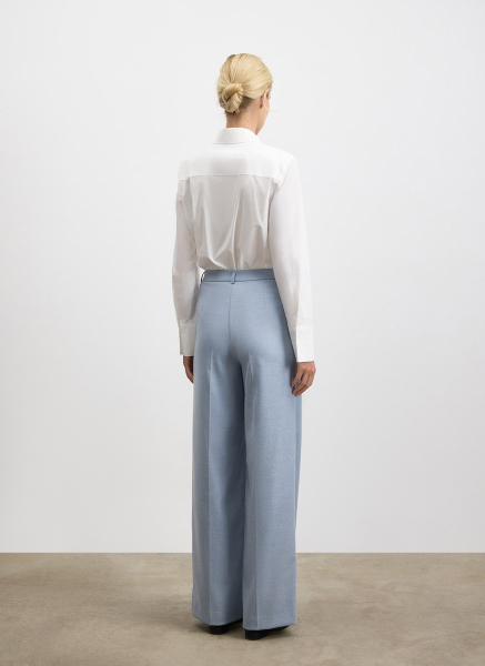 Брюки широкие ALL WE NEED, цвет: голубой,  купить онлайн