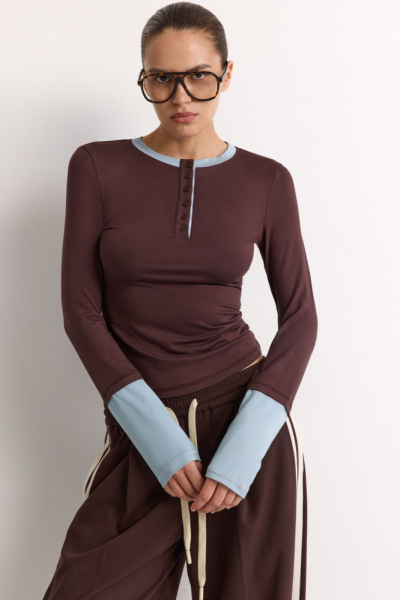 Лонгслив из смесовой вискозы