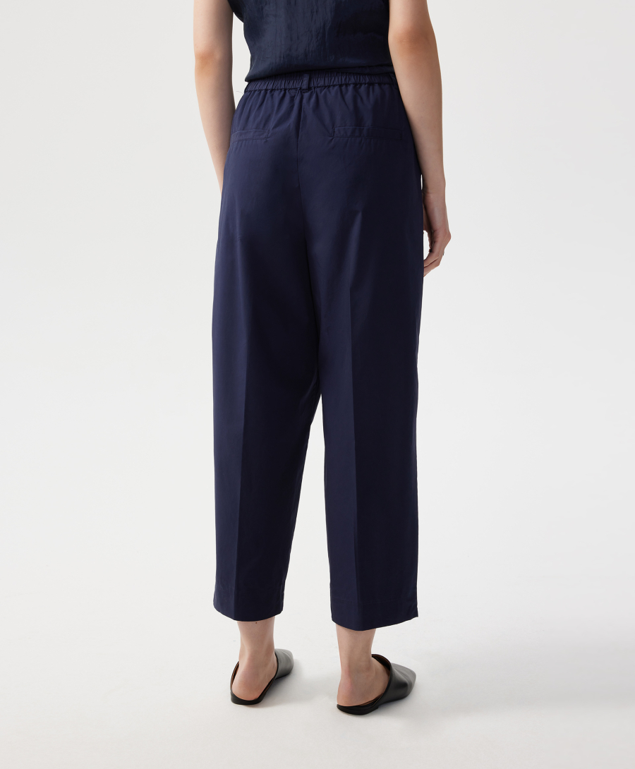 Брюки из поплина с поясом на резинке GLVR, цвет: Черный, 126G23GAC6316 купить онлайн