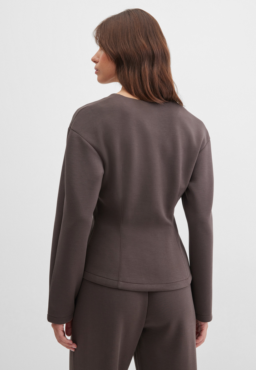 Кардиган из ткани интерлок Marou, цвет: коричневый Mar_26021401 | новая женская коллекция купить онлайн