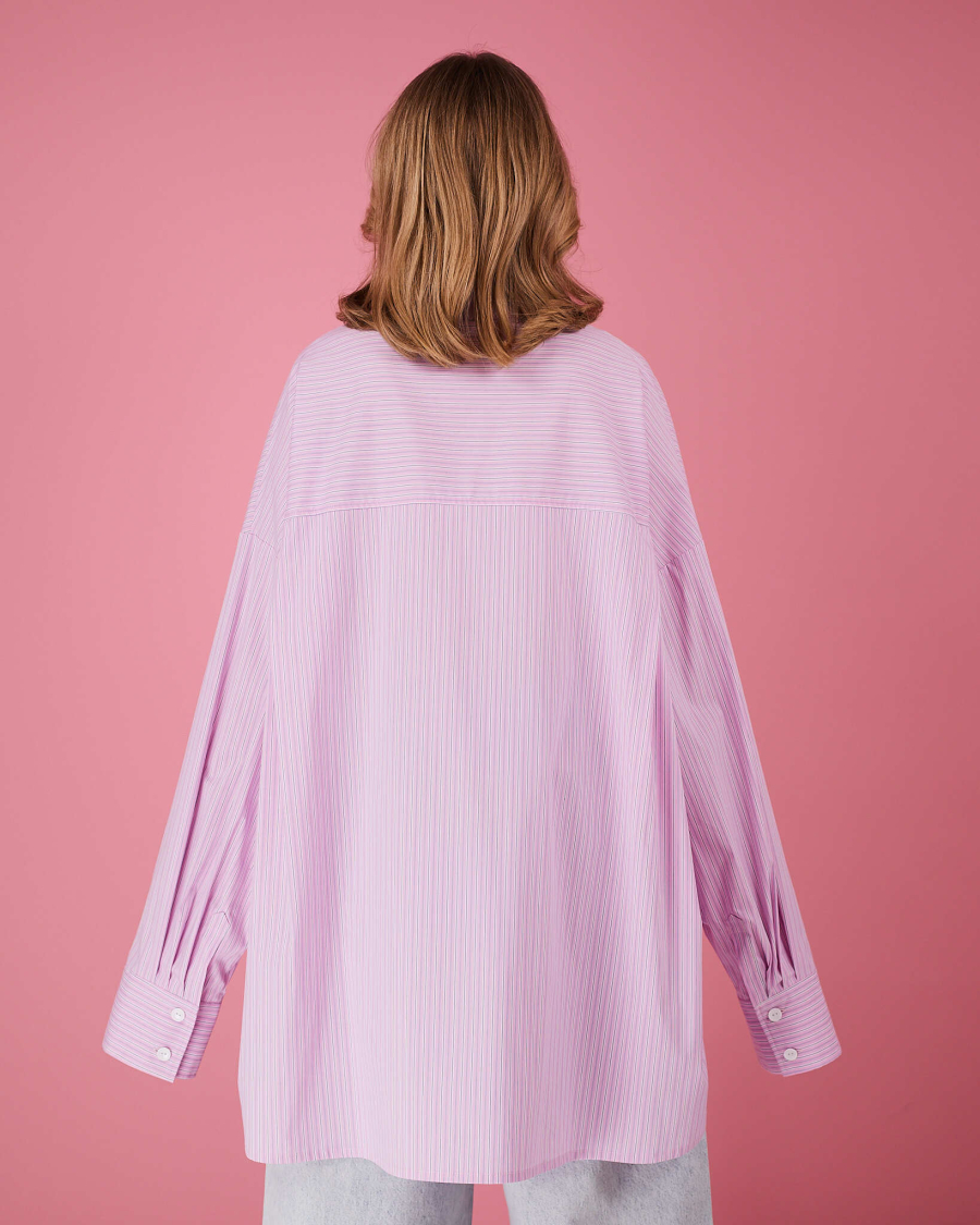 Рубашка макси оверсайз #20 TABOO, цвет: розовый, Rub20 купить онлайн