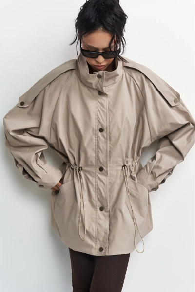 Куртка-реглан на кулиске Erist store, цвет: бежевый, НФ-00003512 купить онлайн