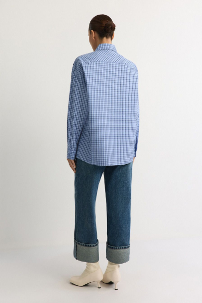 Рубашка прямого силуэта TOPTOP, цвет: голубой, TT.021.18819.601 купить онлайн