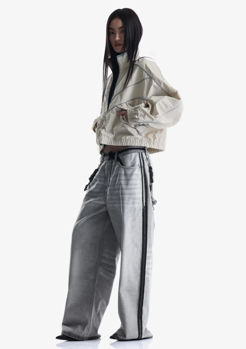 Укороченная трековая куртка KRAKATAU, цвет: Светло-бежевый, Nw78-816 купить онлайн