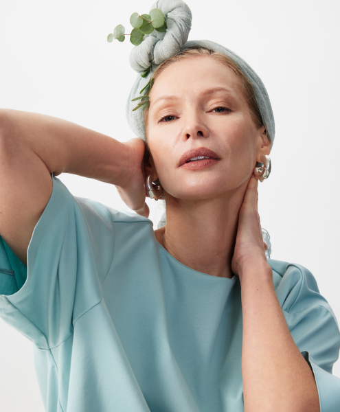 Блузка с разрезом-капелькой на спинке GLVR, цвет: зеленый, 126G26GAC1215 купить онлайн