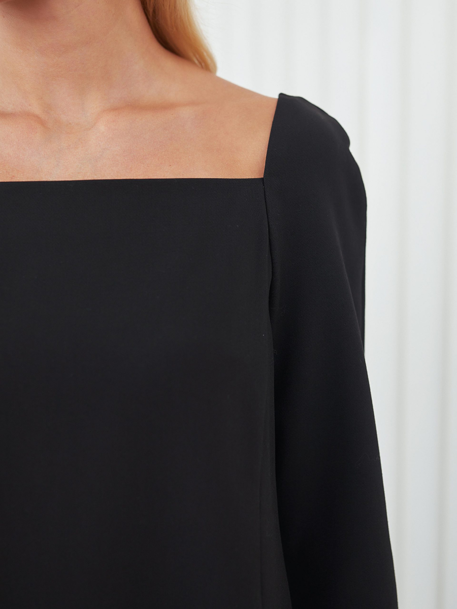 Платье-трапеция с квадратным вырезом I.B.W., цвет: Черный, DR046 купить онлайн