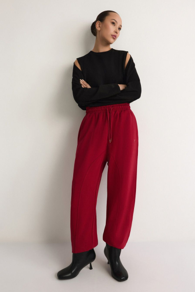 Брюки из 100% хлопка TOPTOP, цвет: Бордовый, TT.032.17671.330 купить онлайн