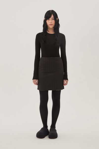 Юбка утепленная стеганная UNKE, цвет: Черный, 2601S004P_BL/Fl купить онлайн