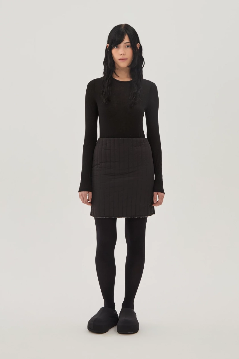 Юбка утепленная стеганная UNKE, цвет: Черный, 2601S004P_BL/Fl купить онлайн