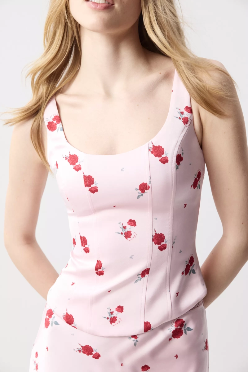 Топ корсетный Charmstore, цвет: цветы на светло-розовом, 114-56060-1003 купить онлайн