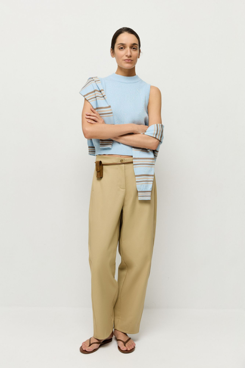 Жилет-майка из хлопка AROUND, цвет: голубой, 219_36C3 купить онлайн