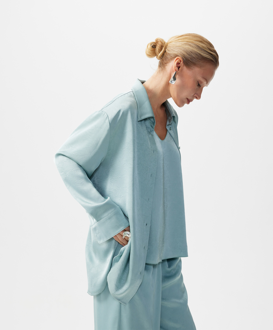 Блузка с длинным рукавом GLVR, цвет: зеленый, 126G26GAC2221 купить онлайн