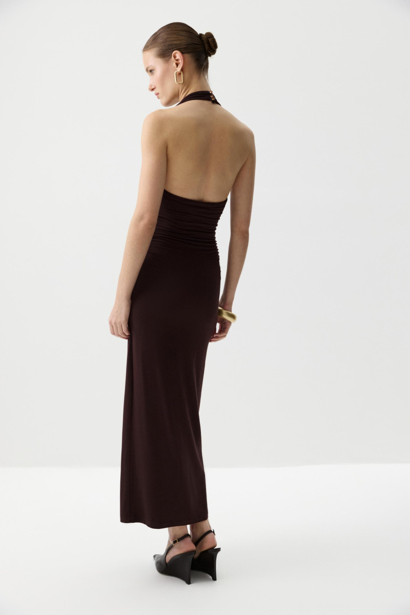 Платье с открытой спиной Charmstore, цвет: коричневый, 207-52965-551 купить онлайн