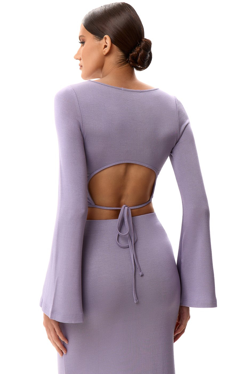 Комплект-двойка с открытой спиной SODAMODA, цвет: фиолетовый, 16118 купить онлайн