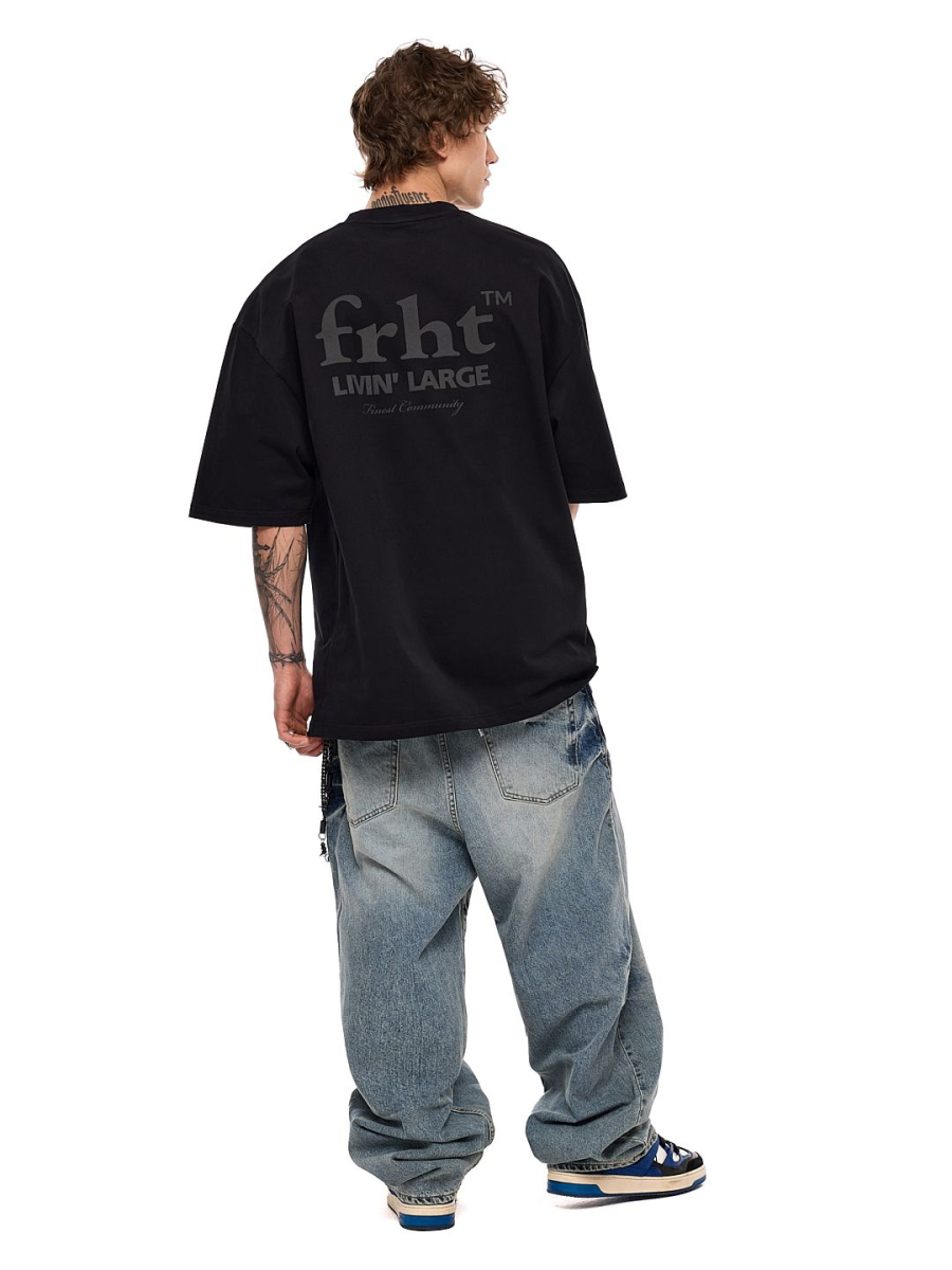 Футболка с принтом FRHT, цвет: Черный, TSLVNLBLK купить онлайн