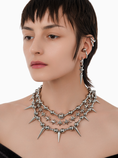 Массивное колье RUSHEV, цвет: Серебряный RSHV_N25_NC11 | новая мужская коллекция купить онлайн