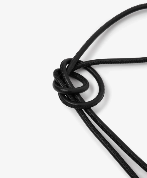 Пояс-шнур из натуральной кожи GLVR, цвет: Черный 126G21GAA2308 купить онлайн