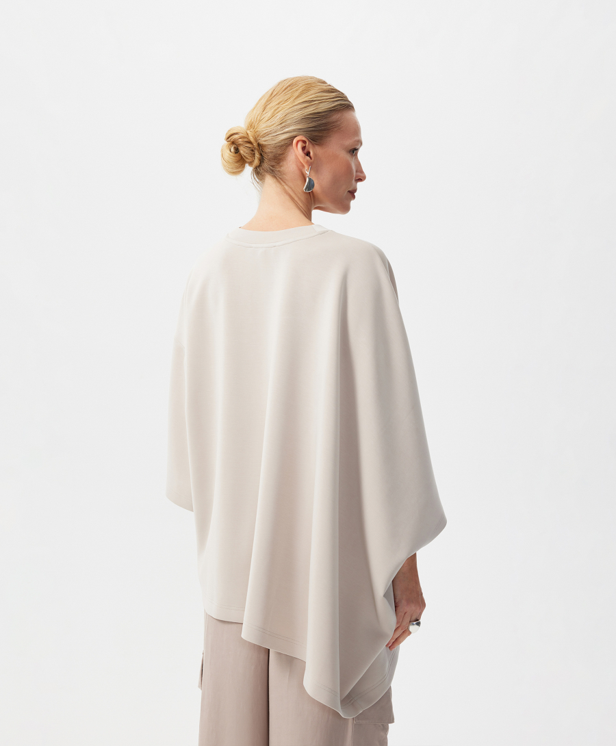 Футболка с асимметричными рукавами GLVR, цвет: серый, 126G22GAC1221 купить онлайн