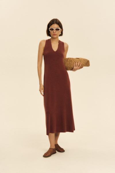 Платье трикотажное с крестом на спине