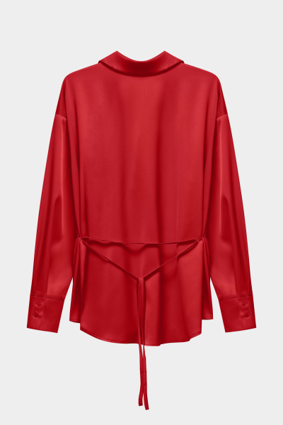 Рубашка из сатина с завязками REFERT, цвет: красный, 12-3494/3-2511 купить онлайн