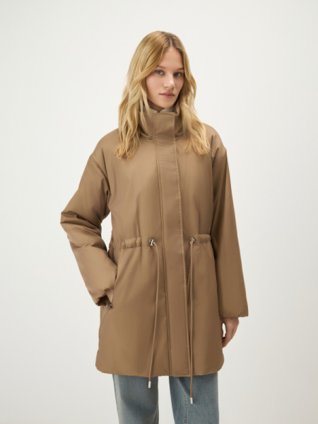 Утепленное полупальто на кулиске