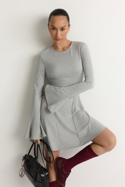 Платье из смесового района TOPTOP, цвет: серый, TT.010.15096.821 купить онлайн