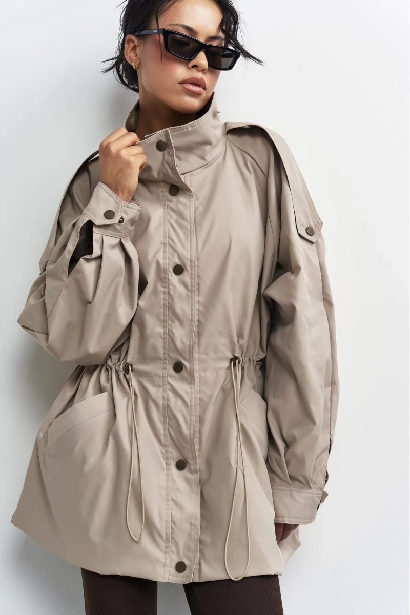 Куртка-реглан на кулиске Erist store, цвет: бежевый, НФ-00003512 купить онлайн