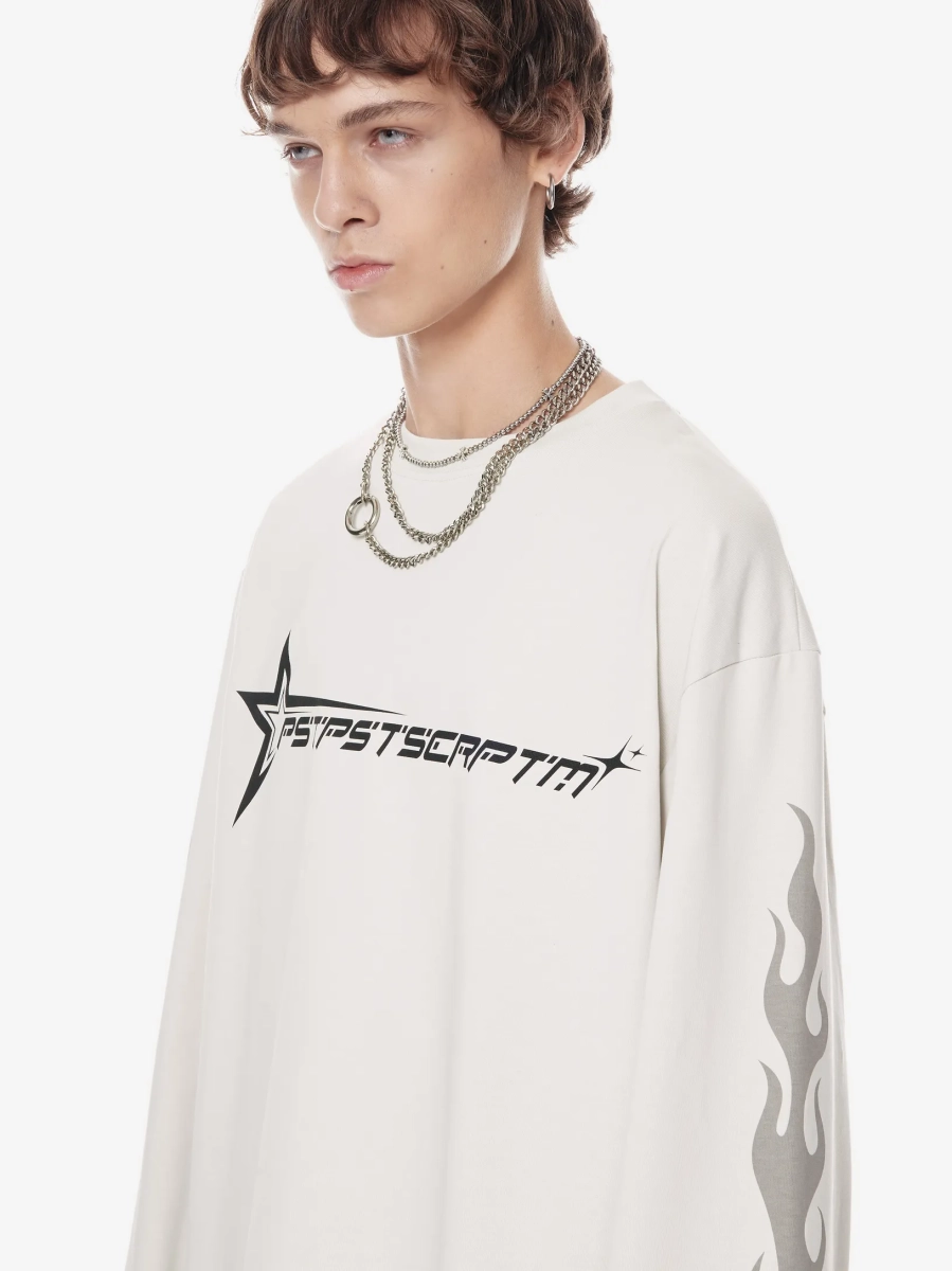 Лонгслив с потертым принтом p.p.s., цвет: белый, 1124.001.00.02.101 купить онлайн