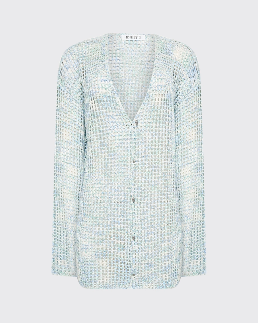 Кардиган вязаный удлиненный ASIA ST 71, цвет: синий, Ast71.knit-cardy-lounge-blue купить онлайн