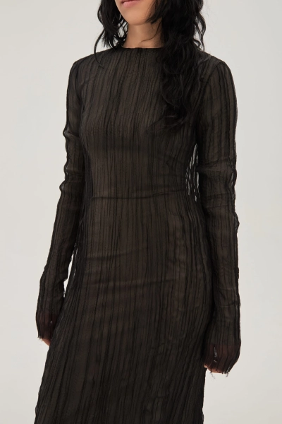 Платье минималистичное UNKE, цвет: Черный, 2601D010PV_BL купить онлайн