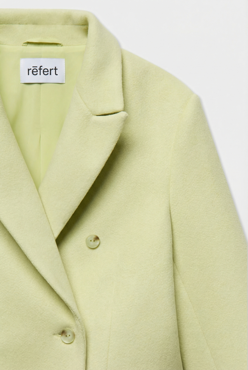 Пальто двубортное прямого силуэта REFERT, цвет: зеленый, 01-3691/2-2511 купить онлайн