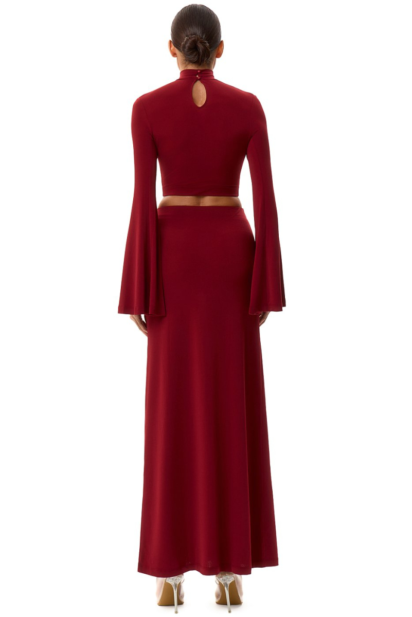 Комплект-двойка с разрезом SODAMODA, цвет: Бордовый, 16119 купить онлайн