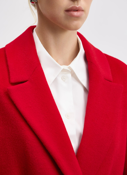 Пальто двубортное ALL WE NEED, цвет: красный,  купить онлайн