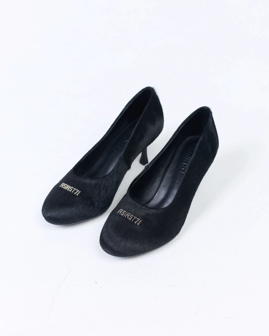 Туфли из меха лошади ASIA ST 71, цвет: Черный, Ast71.heel-fur-bl купить онлайн
