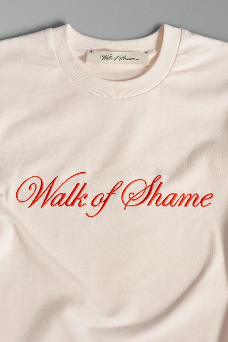 Плотная футболка с вышивкой WALK OF SHAME, цвет: белый, TSH021 купить онлайн