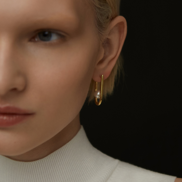 Моносерьга с искусственным жемчугом Darkrain, цвет: позолота, PL3005 купить онлайн