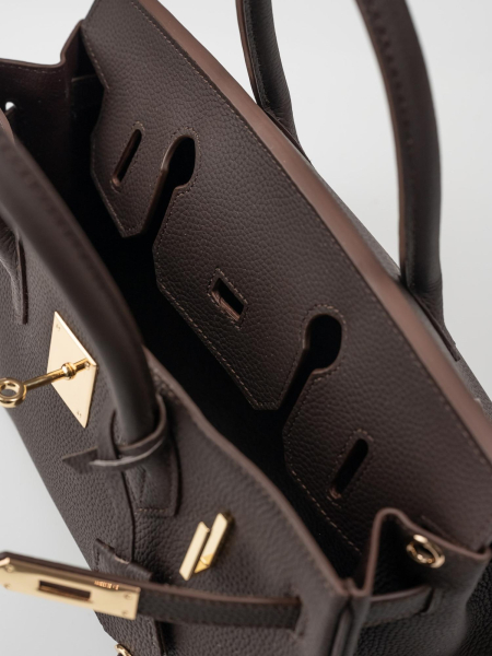 Сумка из зернистой кожи brand salad, цвет: коричневый J-704-PHR 7618 купить онлайн