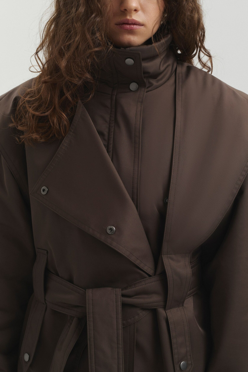 Куртка с воротником-стойкой marte, цвет: коричневый,  купить онлайн