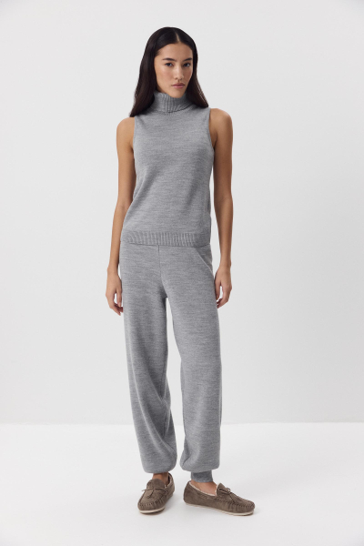 Топ с воротником-стойкой вязаный с шерстью Charmstore, цвет: серый, 309-39898-884 купить онлайн Топ с воротником-стойкой вязаный с шерстью Charmstore, цвет: серый, 309-39898-884 купить онлайн