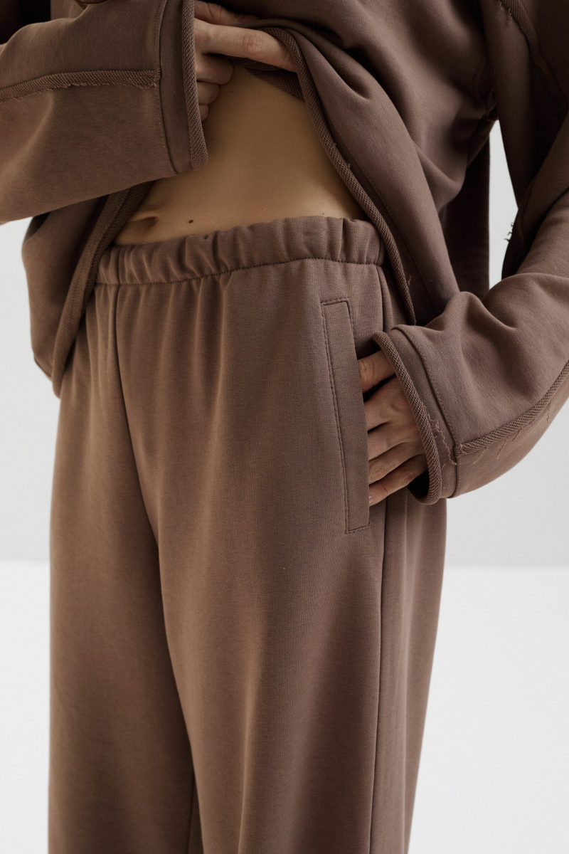 Брюки из футера marte, цвет: коричневый,  купить онлайн