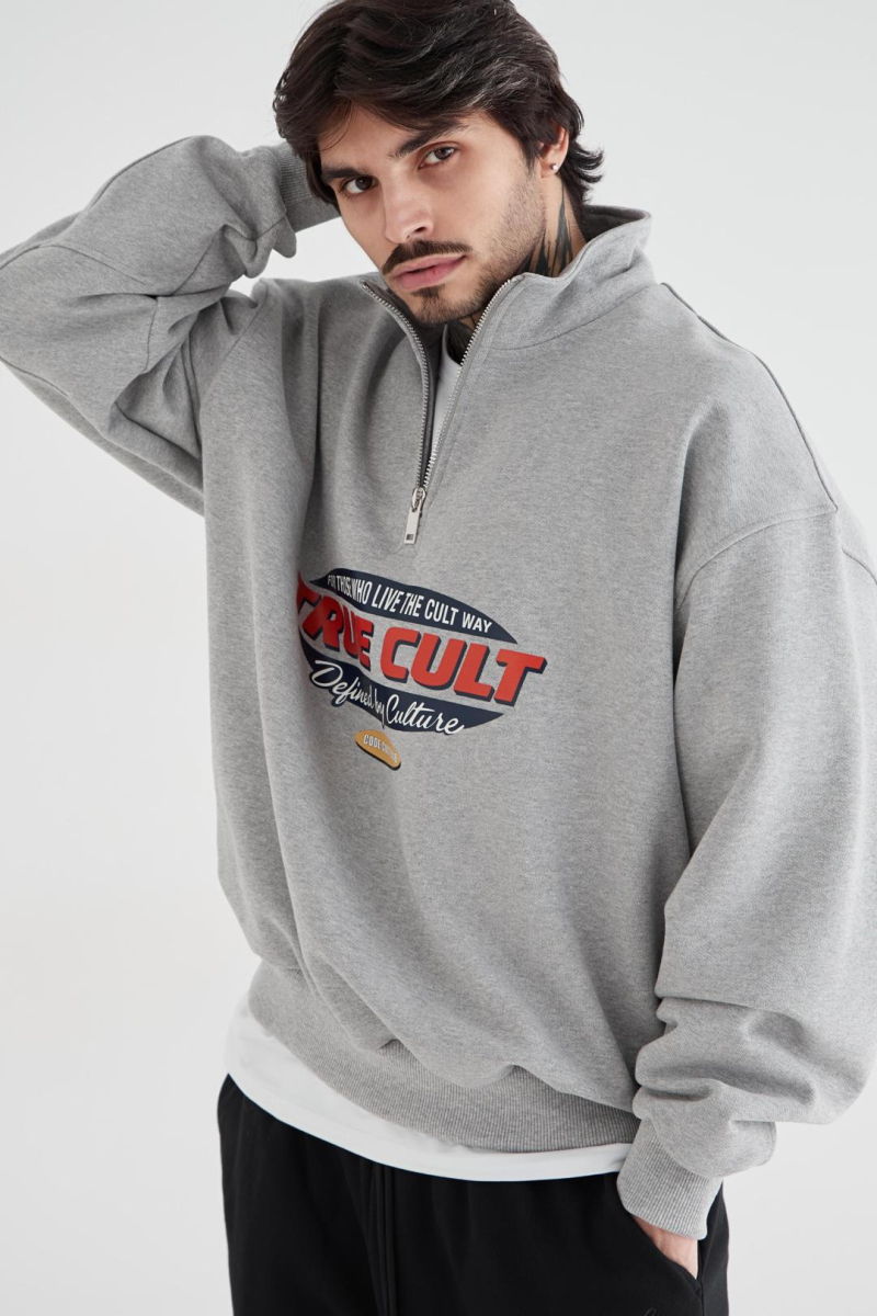 Анорак с принтом CULTBASE, цвет: серый,  купить онлайн