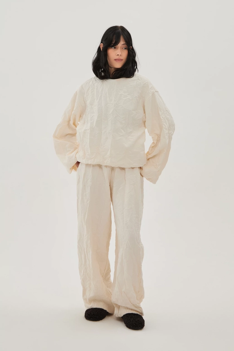 Свитшот мятый UNKE, цвет: белый, 2601SS001PV_WH купить онлайн