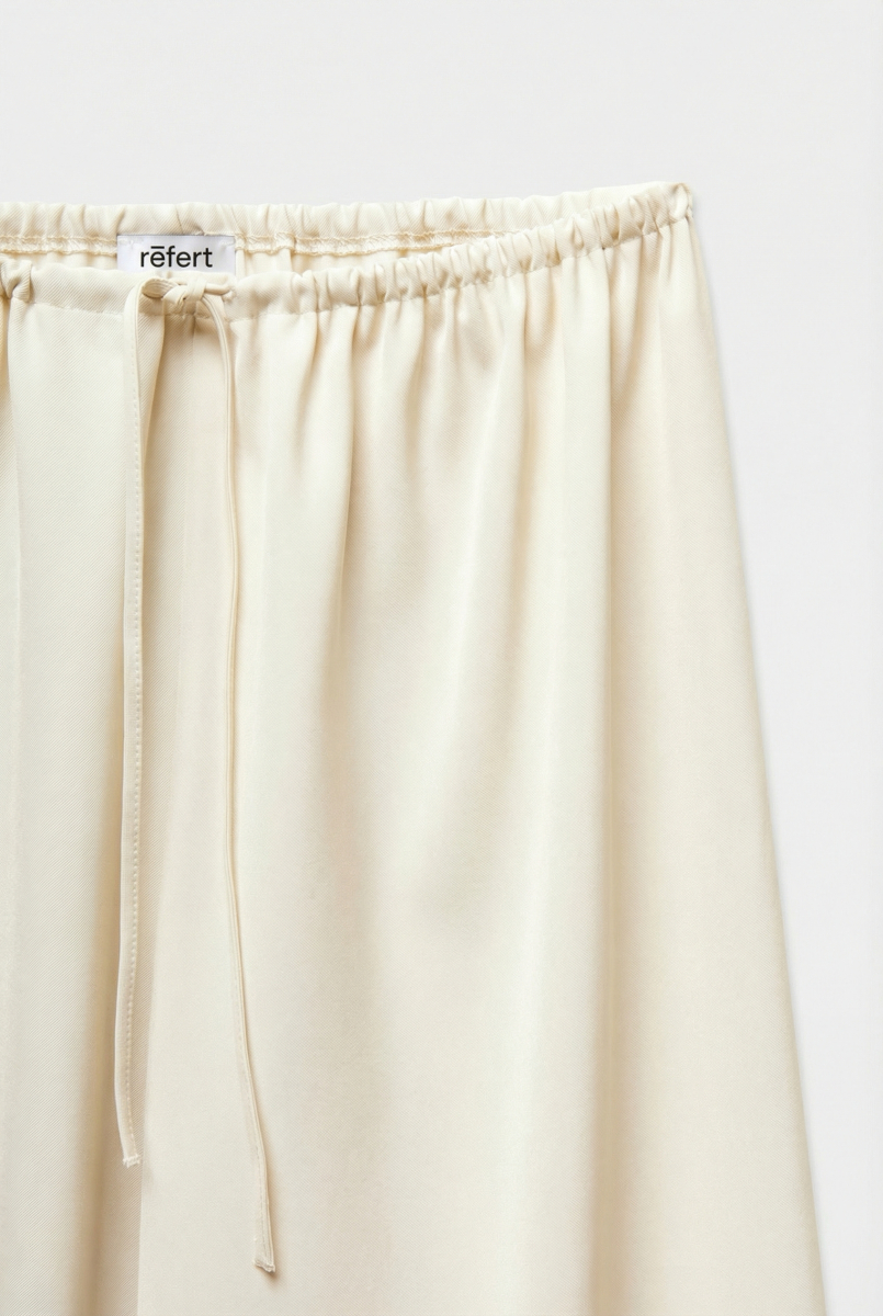 Брюки прямые на кулиске из костюмной ткани REFERT, цвет: белый, 09-3870/1-2511 купить онлайн